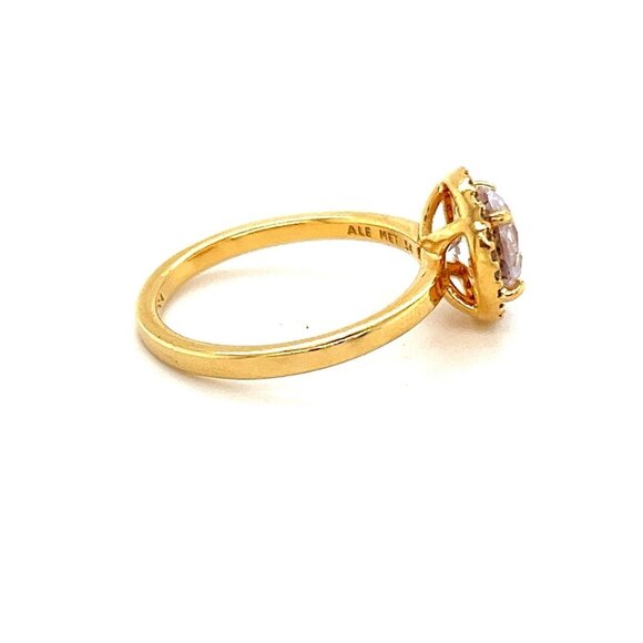 Pandora Gold Plated Sparkling Round Halo Ring - Picture 3 of 12